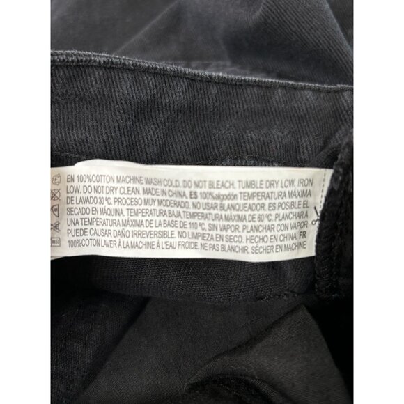 Forever 21 Black Denim Button-Front Skirt With Pockets Womens Size L - Picture 4 of 4